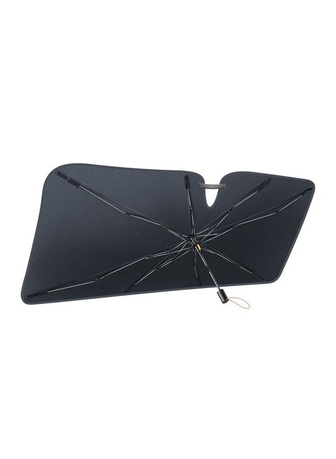 Baseus Cool Ride Car Windshield Sunshade with Foldable Stick - Black - Image 3