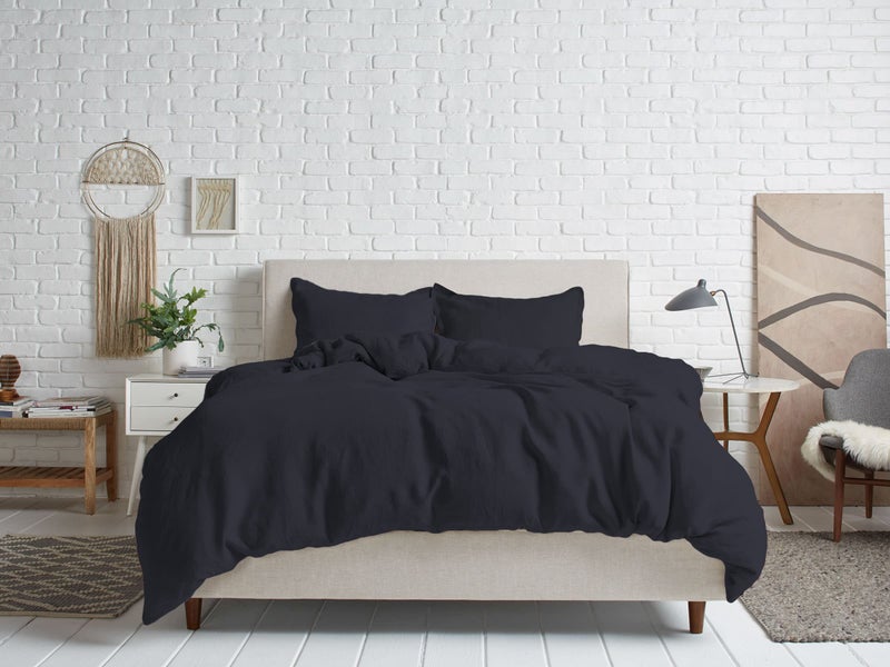 Tigers Trade Lines Comforter set - Egyptian cotton - 3 pieces (Black, 230 x 240 cm)