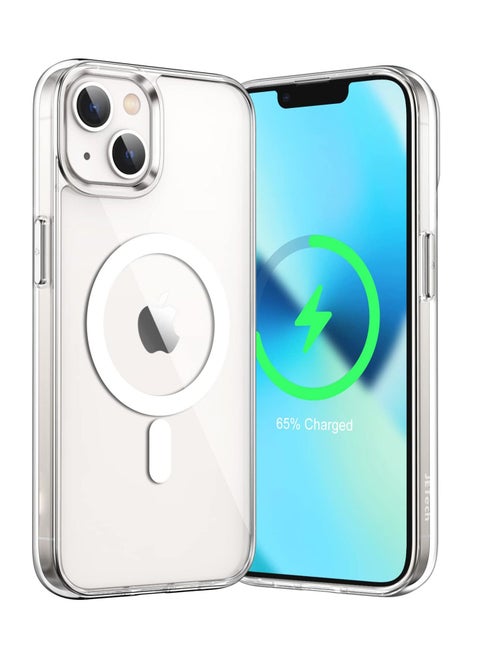 iPhone 13 Cover 6.1 Inch Magsafe Compatible with Magnetic Accessories Wireless Charging Clear Shockproof Protective Case