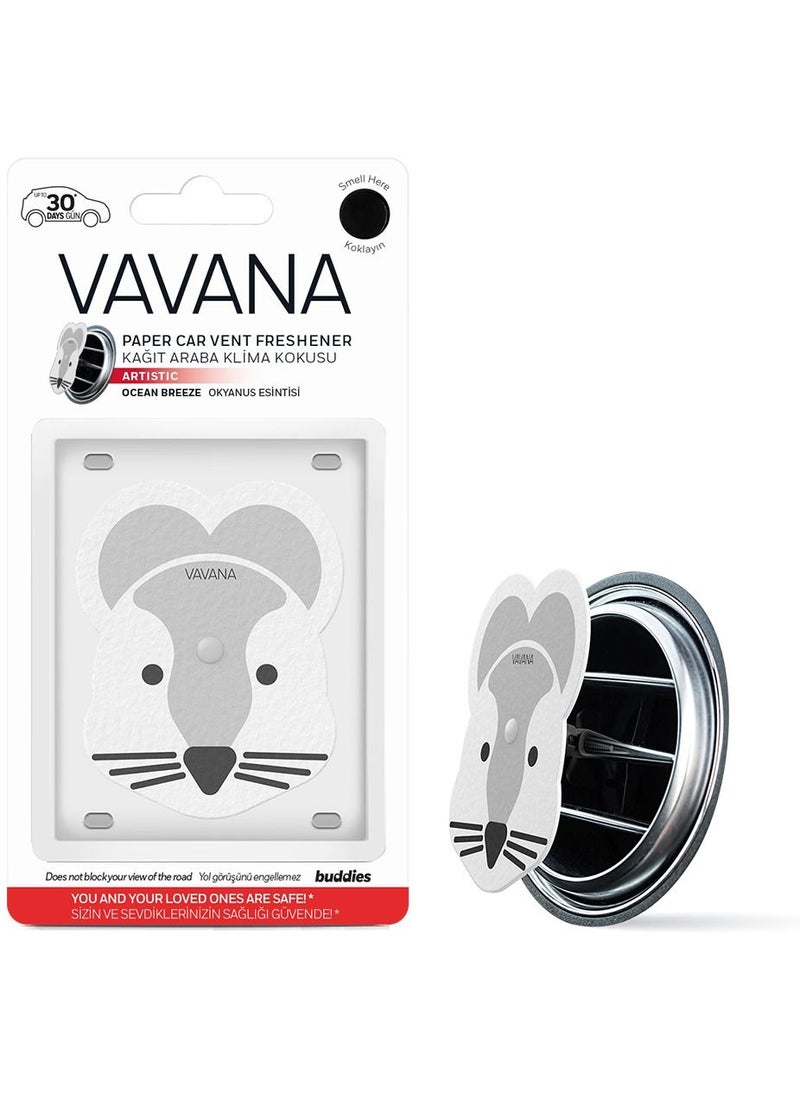 VAVANA Vavana Buddies Vegan Paper Car Vent Air Freshner Artistic Hamster  - Image 1