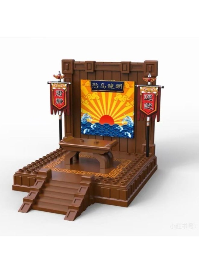 Map Of The Three Kingdoms Ancient Wei Wu Shu Bing Tai Third Party Man Boy Sand Table Ornaments Assembled Building Blocks Toys-Color:Comes With 2 Flags