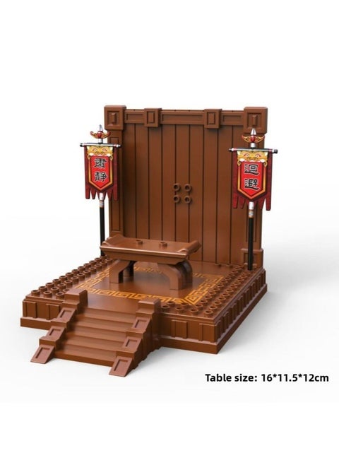 Map Of The Three Kingdoms Ancient Wei Wu Shu Bing Tai Third Party Man Boy Sand Table Ornaments Assembled Building Blocks Toys-Color:Comes With 2 Flags