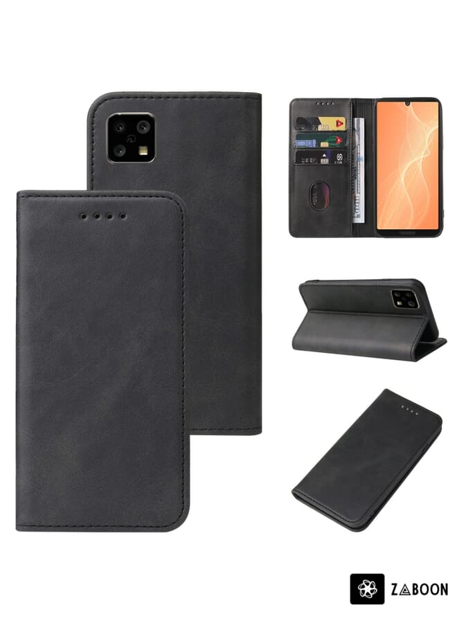 Protective Case For Sharp Aquos Sense 4 Lite Magnetic Closure Leather