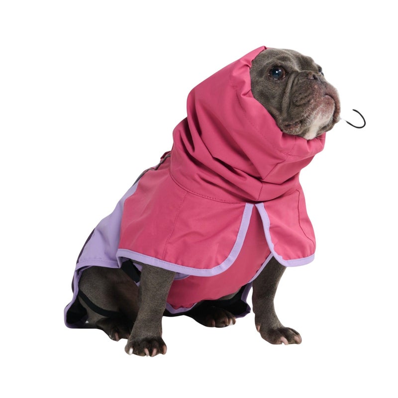 Spark Paws Dog Raincoat, Waterproof Windproof Rain Jacket, for Small Medium Large Extra Large Dogs, Reflective Breathable Full-Body Coverage Dry Suit - Pink Lilac Purple - XL - Image 1