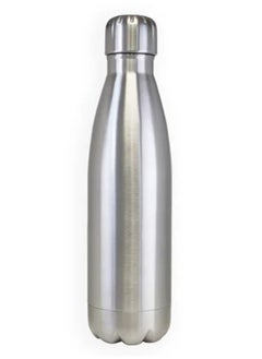 Vitacelli 1000ml Stainless Steel Water Bottle Double Walled Sports Water Bottle Vacuum Insulated Cola Shape Travel Thermal Flask Free, Silver SUS304  - Image 1