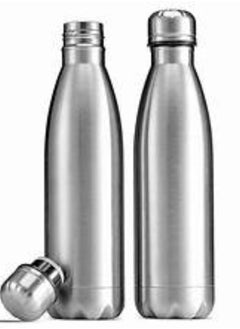 Vitacelli 1000ml Stainless Steel Water Bottle Double Walled Sports Water Bottle Vacuum Insulated Cola Shape Travel Thermal Flask Free, Silver SUS304  - Image 2