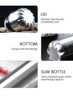 Vitacelli 1000ml Stainless Steel Water Bottle Double Walled Sports Water Bottle Vacuum Insulated Cola Shape Travel Thermal Flask Free, Silver SUS304  - Image 4