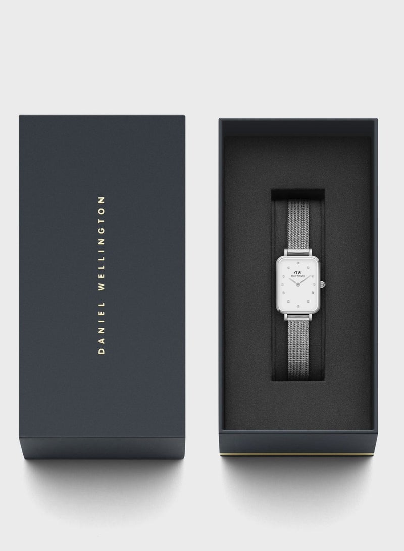 دانيال ولينغتون ساعة كوادرو بحزام شبكي تناظرية - Image 3