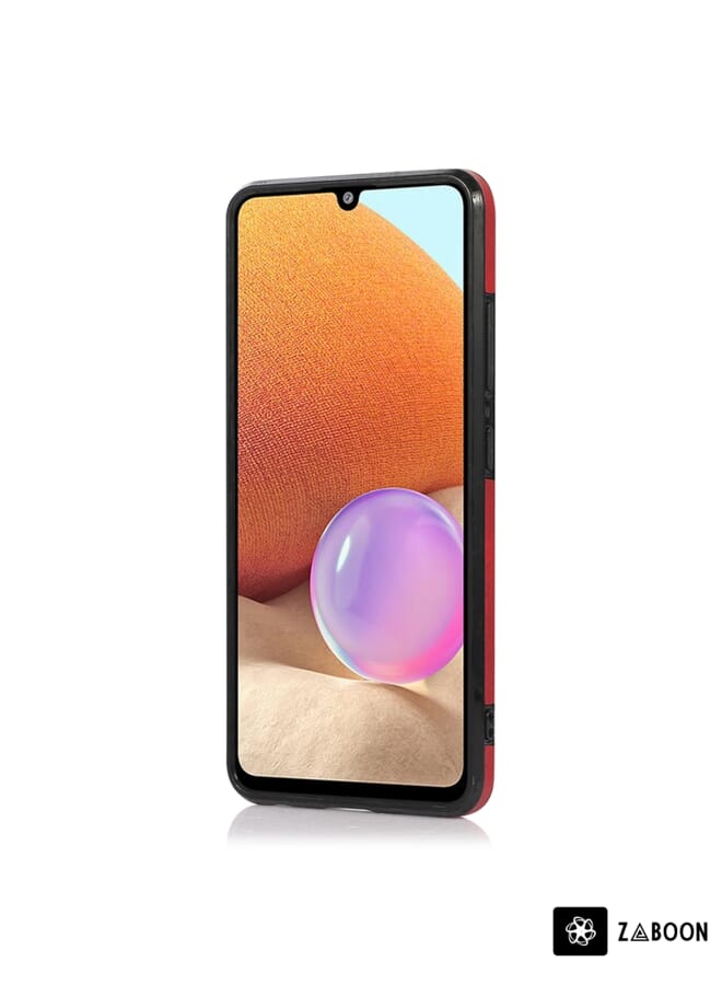 Zaboon Protective Case For Samsung Galaxy A32 4G Calf Texture Magnetic Card Bag PU - Image 3