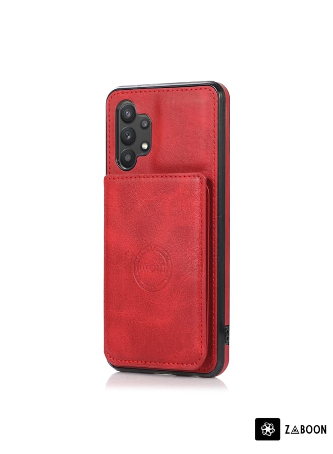 Zaboon Protective Case For Samsung Galaxy A32 4G Calf Texture Magnetic Card Bag PU - Image 2