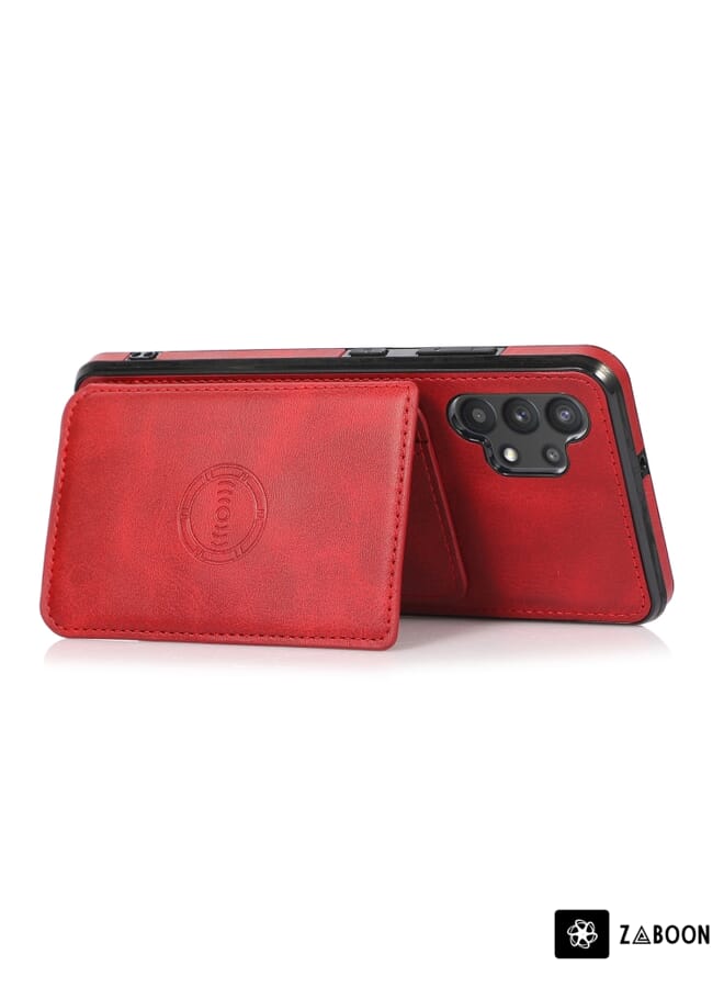 Zaboon Protective Case For Samsung Galaxy A32 4G Calf Texture Magnetic Card Bag PU - Image 5