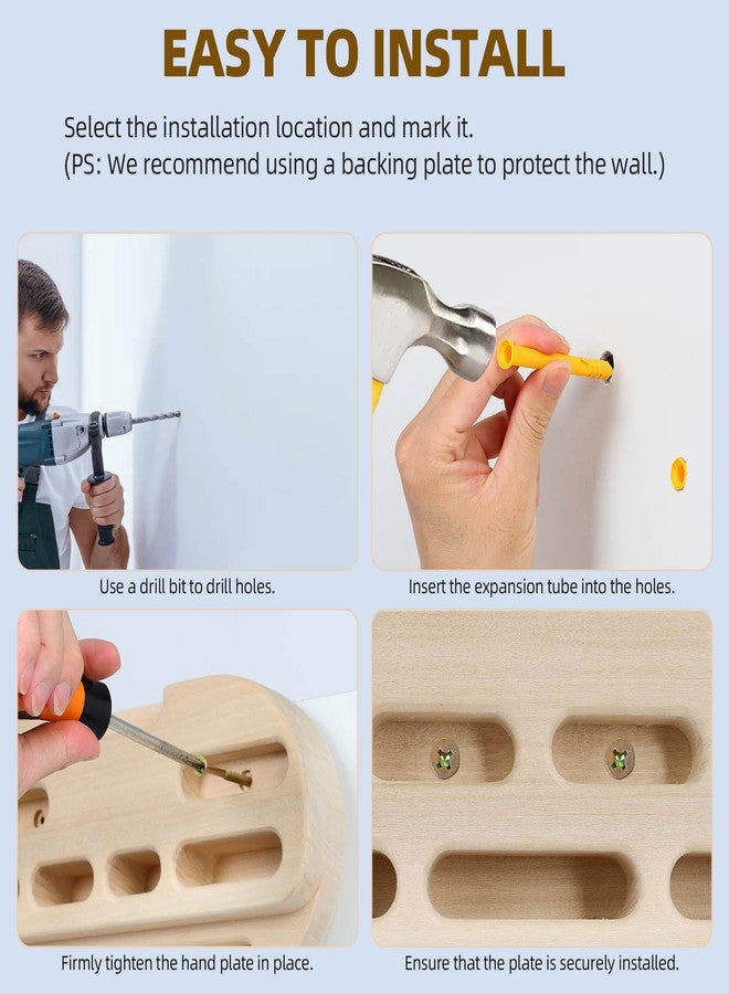 FAHKNS Rock Climbing Hangboard Training, Rock Climbing Fingerboard Door-Mounted Training Station, Equipped with Grip Points, Slopes, and Edges, Used As A Pull-Up Bar for Hanging and Finger Strength Training - Image 5