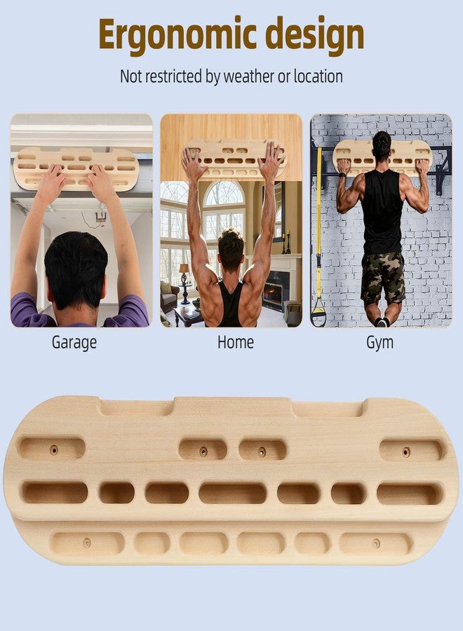 FAHKNS Rock Climbing Hangboard Training, Rock Climbing Fingerboard Door-Mounted Training Station, Equipped with Grip Points, Slopes, and Edges, Used As A Pull-Up Bar for Hanging and Finger Strength Training - Image 4