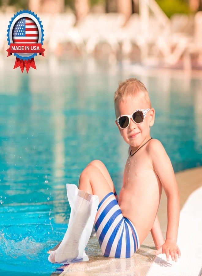 AquaShield Child Half Leg Cast & Bandage Protector - Use in Pool, Bath, & Shower - Waterproof, Reusable - Covers Kid's Small Foot, Ankle, Lower Leg (L20), Made in USA - Image 5