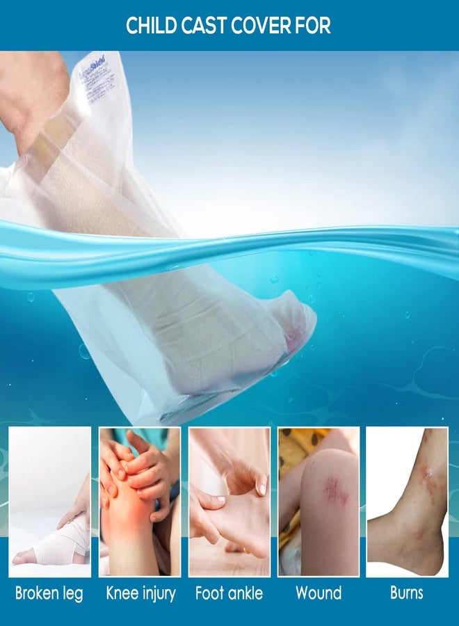 AquaShield Child Half Leg Cast & Bandage Protector - Use in Pool, Bath, & Shower - Waterproof, Reusable - Covers Kid's Small Foot, Ankle, Lower Leg (L20), Made in USA - Image 4