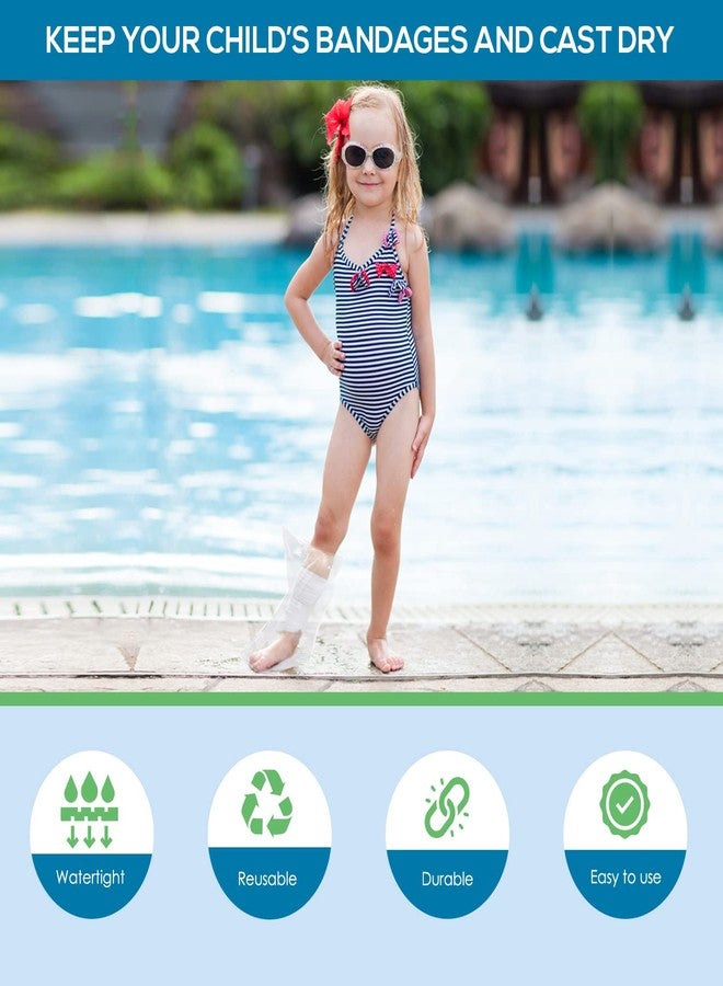 AquaShield Child Half Leg Cast & Bandage Protector - Use in Pool, Bath, & Shower - Waterproof, Reusable - Covers Kid's Small Foot, Ankle, Lower Leg (L20), Made in USA - Image 3