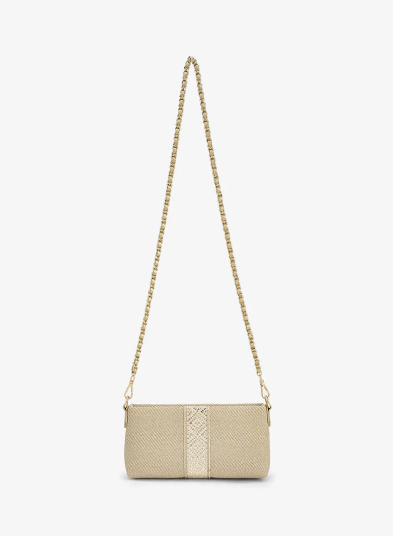 Le Confort Textured Crossbody Bag With Detachable Chain Strap