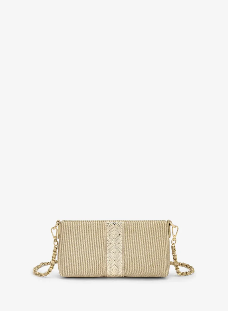 Le Confort Textured Crossbody Bag With Detachable Chain Strap