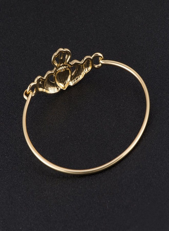 SENFAI The Claddagh Irish Bracelet Bangle for Women 6.5 in 6 Tone (Silver) - Image 4