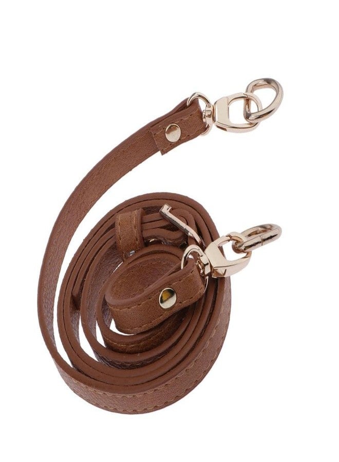 كون حزام حقيبة قابل للتعديل من الجلد الصناعي من Kawn® | حزام كتف وحزام كروس بديل مع أبازيم معدنية - بني (قطعة واحدة) - Image 4