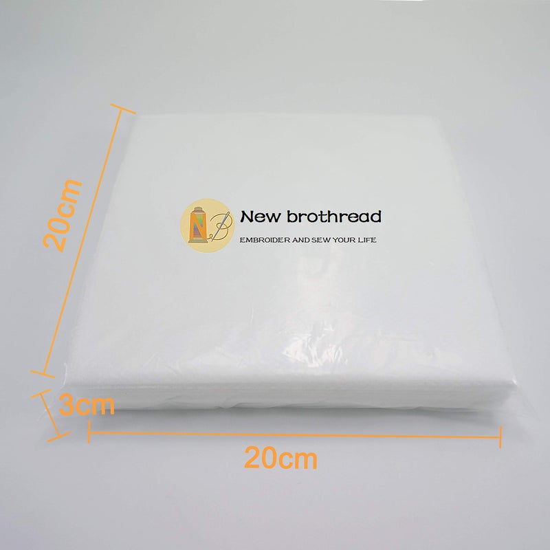 New brothread No Show Mesh Machine Embroidery Stabilizer Backing 8"x8" - 100 Precut Sheets - Light Weight 1.8 oz - Fits 4x4 and 6x6 Hoops - Image 2