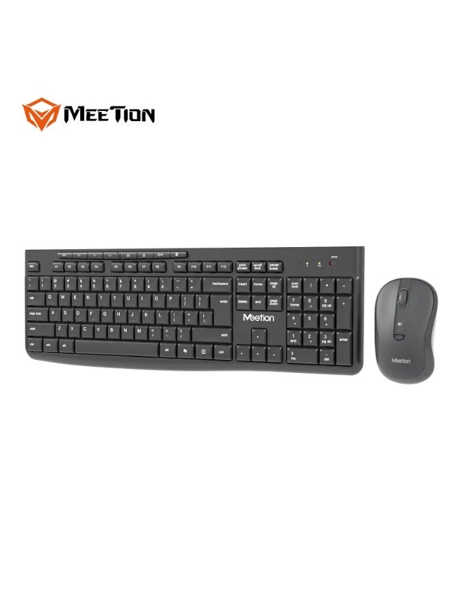 Meetion مجموعة لوحة المفاتيح والفأرة اللاسلكية الصامتة Meetion 2.4G CW295 كتابة صامتة تامة الاتصال اللاسلكي 2.4GHz تقنية لاسلكية موفرة للطاقة - Image 5