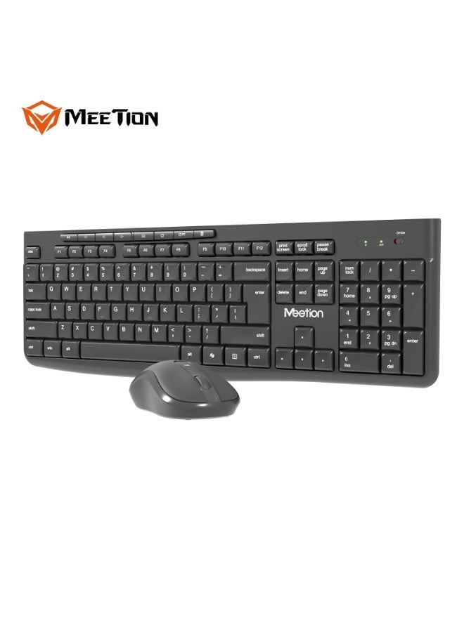Meetion مجموعة لوحة المفاتيح والفأرة اللاسلكية الصامتة Meetion 2.4G CW295 كتابة صامتة تامة الاتصال اللاسلكي 2.4GHz تقنية لاسلكية موفرة للطاقة - Image 1