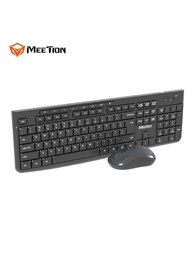 Meetion مجموعة لوحة المفاتيح والفأرة اللاسلكية الصامتة Meetion 2.4G CW295 كتابة صامتة تامة الاتصال اللاسلكي 2.4GHz تقنية لاسلكية موفرة للطاقة - Image 2