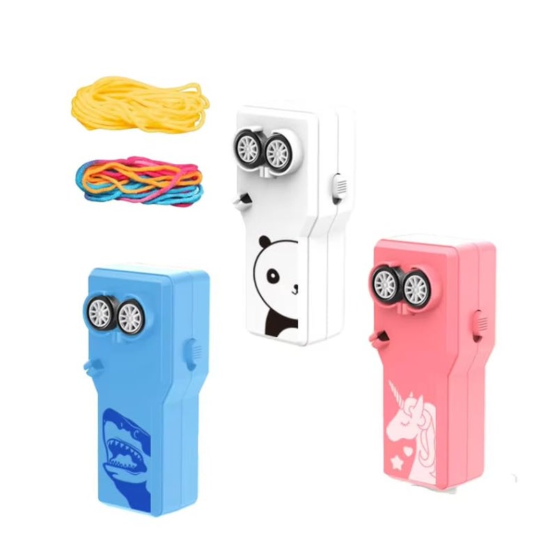 Lefan Game Shooter Flying Glowing KU String in The Air Glow in The Dark String Portable Rope Launcher Fidget Toy Stem Gift for Kids Birthday Christmas Ideal Gift Color May Vary (Gun Rope Launcher) - Image 4