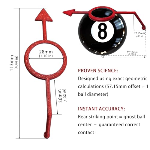 Aeesgsek 2Pack Billiards Aiming Trainer Billiards Accessories （Black red - Image 2