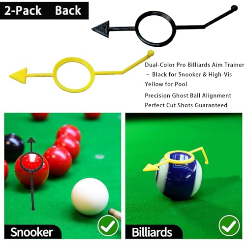 Aeesgsek 2Pack Billiards Aiming Trainer Billiards Accessories （Black red - Image 4