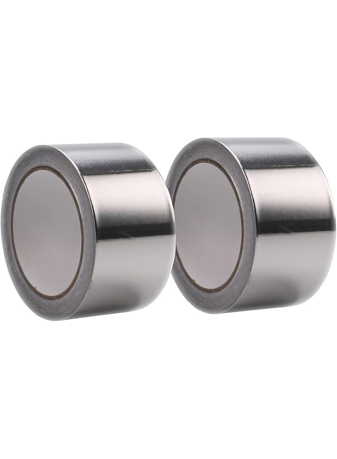 promass Aluminum Foil Duct Tape 5cmHeavy Duty, High Temperature Sealing & Patching, Perfect for HVAC, Air Ducts,Metal Repair, Foamboard, Insulation, Dryer Vent, Ductwork(2PCS) - Image 1