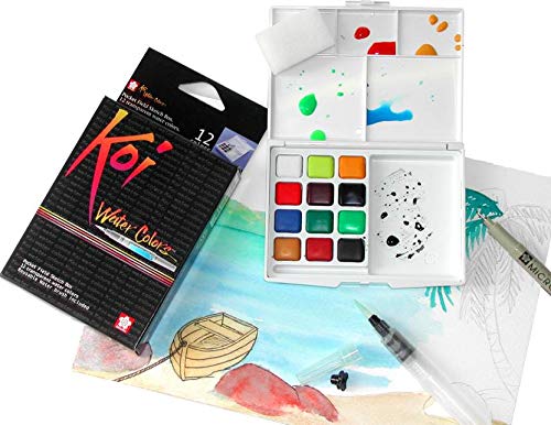 Sakura Koi Water Color Set with Waterbrush, (12 Assorted) - Image 3