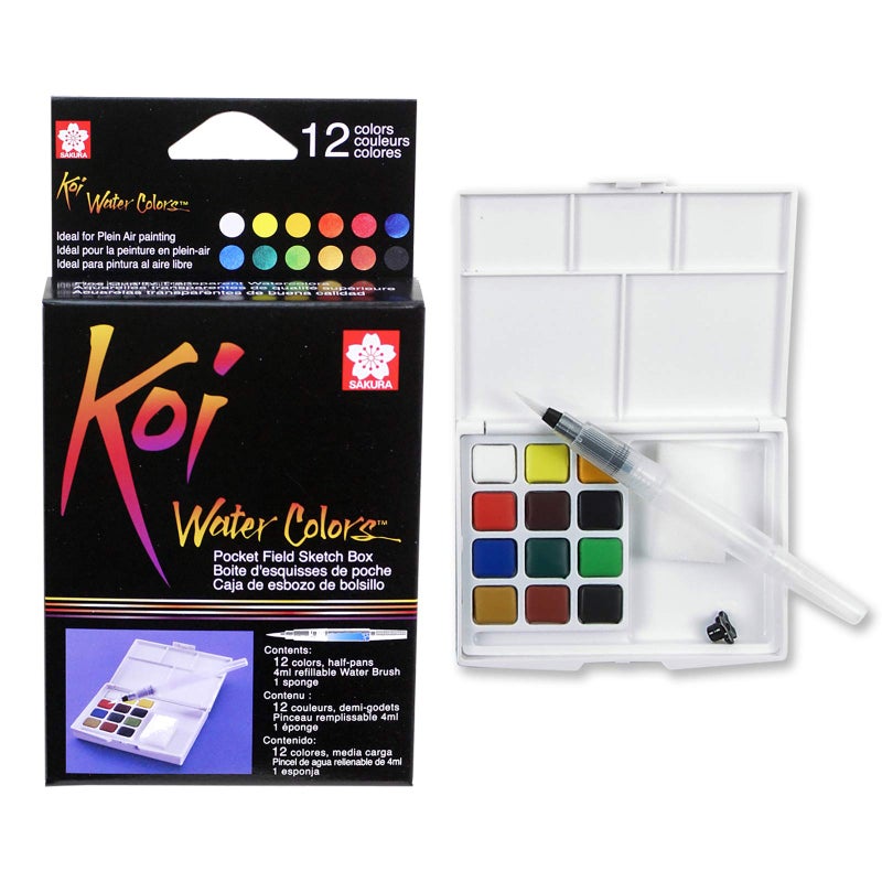 Sakura Koi Water Color Set with Waterbrush, (12 Assorted) - Image 4