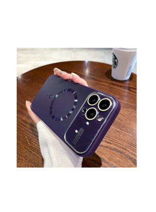 Magnetic Case For Apple iPhone 15 Pro,Support Wireless Charging,Decase Matte Frosted Skin-Feel Cover,Slim Lightweight Anti-Scratch Shell With Big Window Glass Camera Protector - darkpurple - pzsku/Z44F3B74375FAF16FC933Z/45/_/1715708771/c3d401fc-9aaf-4286-8388-28f298238c93