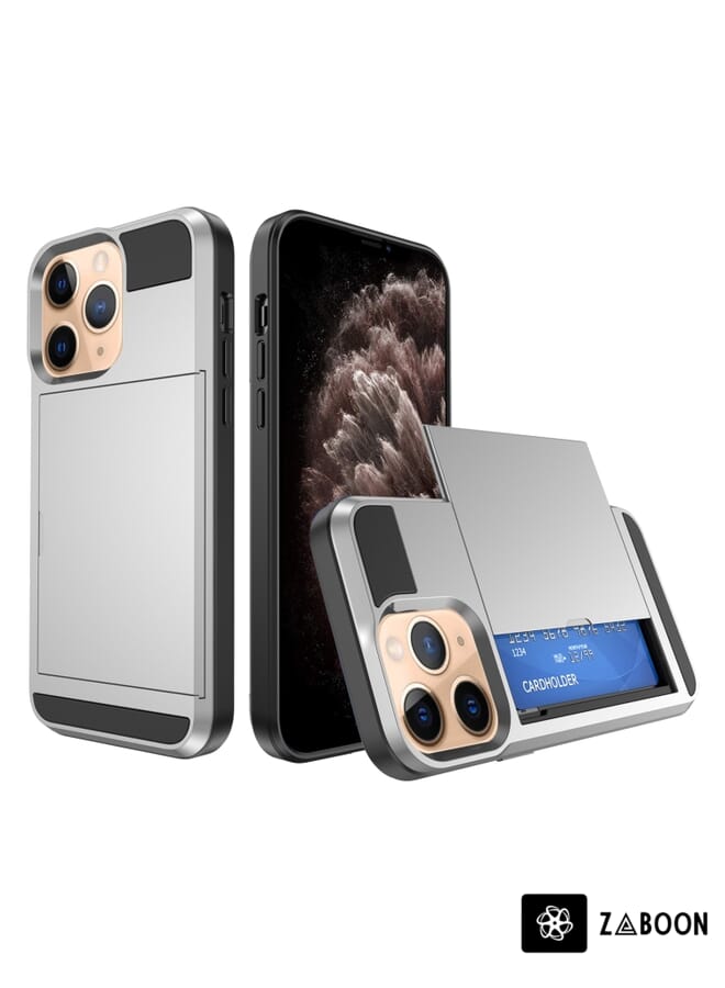 Zaboon Protective Case Cover For iPhone 11 Pro Multifunction Armor Slide Card Slot - Image 1