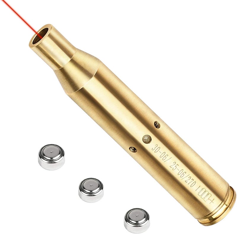 EZshoot بصيرة تجويف 223 5.56mm/243، 308/30-06/25-06/ .270 ليزر أحمر مع بطاريات - Image 1