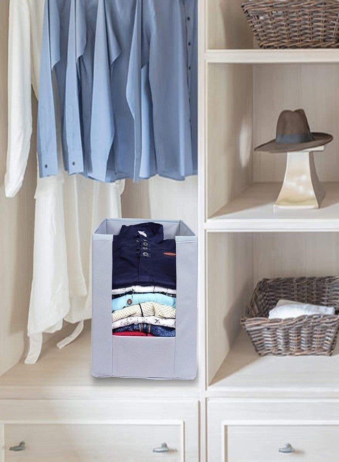 ABBASI Non Woven Shirt Stacker Wardrobe Organizer/Cloth Storage Foldable Wardrobe/closet Organizer Set (pack of 5, Grey) - Image 5