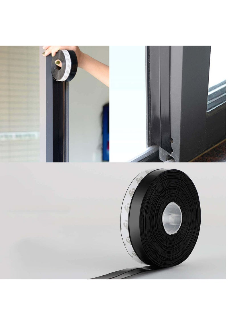 SOLARAE 26 Feet Silicone Seal Strip, Door Weather Stripping Strip Window Sealing Tape for Draft Stopper Adhesive Doors Windows Shower Glass Gaps Interior Exterior - Image 1