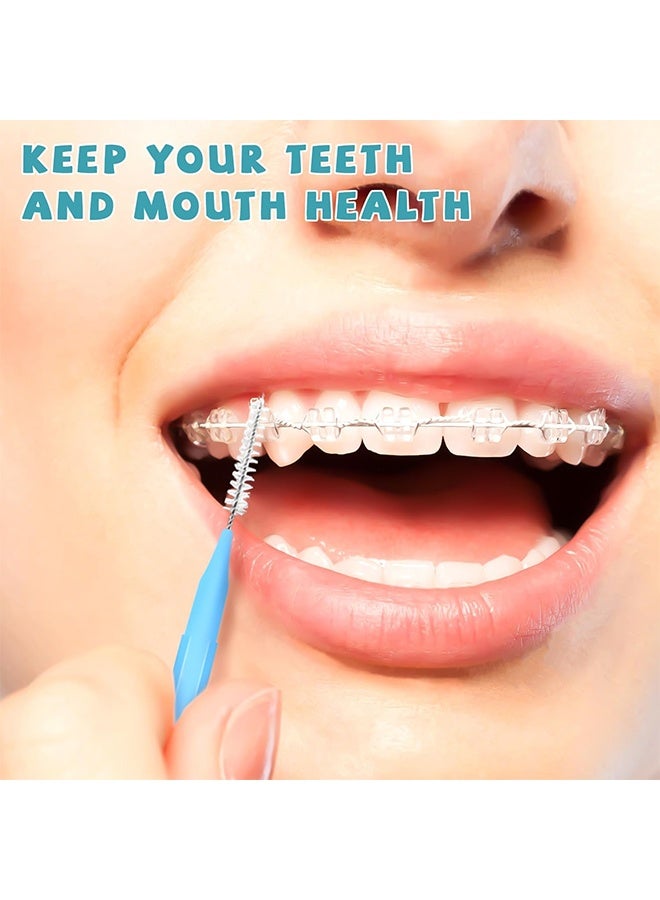 Depend 30Pcs Interdental Brushes Dental Floss Toothpick Braces Brush Tooth Cleaning Tool Interdental Brush Tooth Care Tool, Dental Teeth Cleaning Tools (Yellow, Pink, Blue) - Image 5