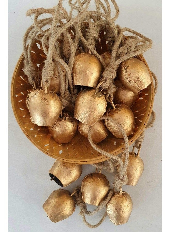 carfar Christmas Decor Handmade Vintage Rustic Lucky Tin Cow Bells -Set of 20 - Image 1