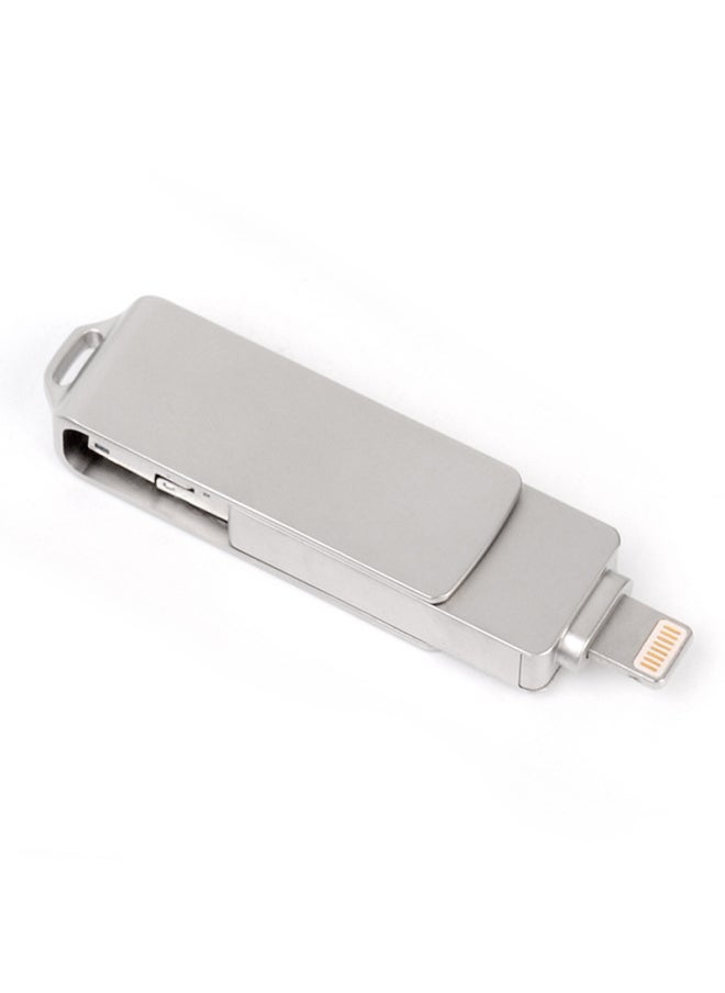 قرص U للهاتف المحمول OTG ثلاثة في واحد معدني دوار USB لهدية شعار حروف Apple Android 32 جيجا بايت 1 تيرابايت - اللون: وردي - السعة: 4 جيجا بايت  - Image 5