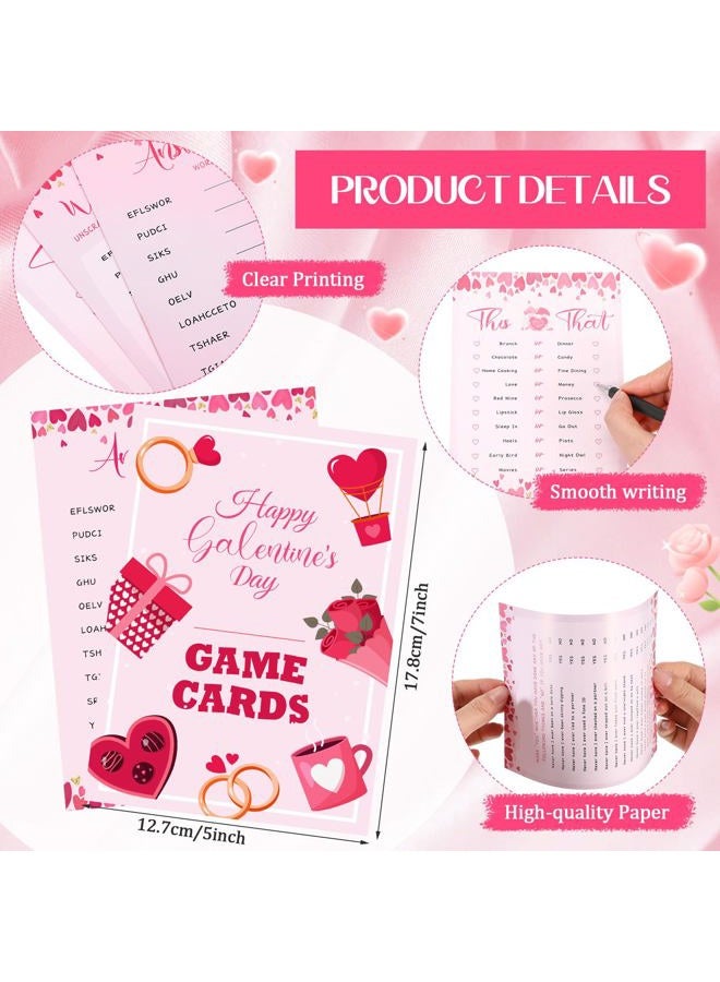 Sinload Happy Galentine's Day Game Cards 8 Games for 10 Guests Galentine Activities The Girl's Night Party Ideas Bachelorette Party Favors Best Friend Valentines Gifts for Women Besties Adults 40 Pcs - Image 4