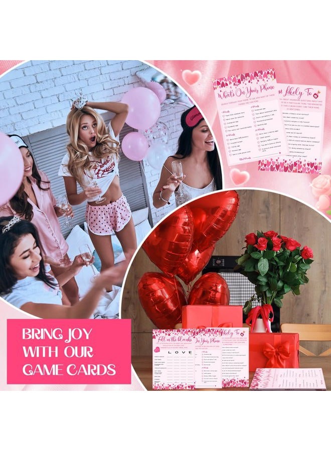 Sinload Happy Galentine's Day Game Cards 8 Games for 10 Guests Galentine Activities The Girl's Night Party Ideas Bachelorette Party Favors Best Friend Valentines Gifts for Women Besties Adults 40 Pcs - Image 5
