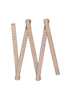 Multifunctional Folding Ruler One Meter 50% Fold Metric Scale Wooden Ruler Drawing Tool Teaching Supplies Construction Measuring Ruler-Model:CJ-5038A-2 Birch Solid Rivet With Connecting Piece 1 Meter 5 Fold (color Random Hair)