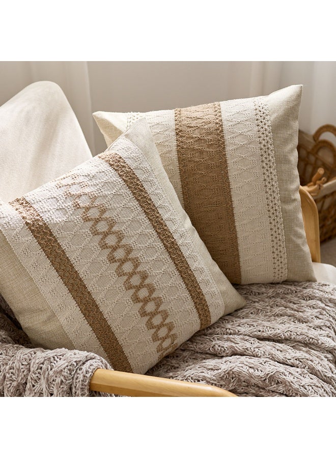هومستر رمي الوسائد حالة 2 قطع ديكور مربع غطاء الوسائد بوهو رمي الوسائد يغطي غطاء الوسادة للمنزل أريكة غرفة نوم أريكة كرسي ديكور جيج 45 * 45 سم - Image 3
