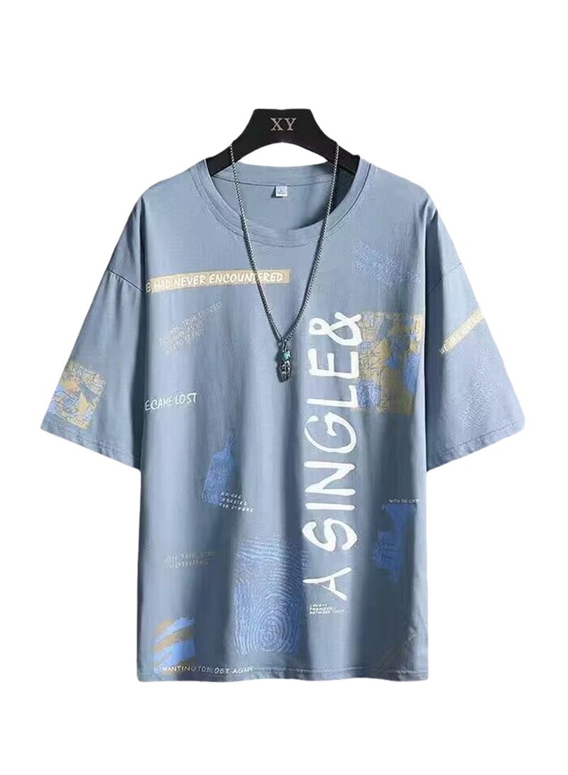 Summer new casual versatile men's half-sleeved T-shirt student short-sleeved T-shirt - Image 1