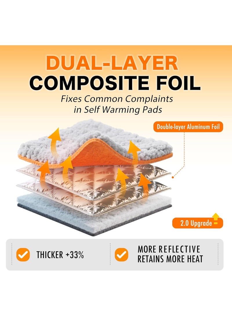 Bukela Self Warming Cat Bed, Heated Cat Bed, 2.0 Upgraded Dual-Layer Thermal Foil Heating Pad, Plush Self-Heating Pet Mat for Crate, Floor, with Removable Washable Cover, Non-Slip, 15"x19" - Image 4