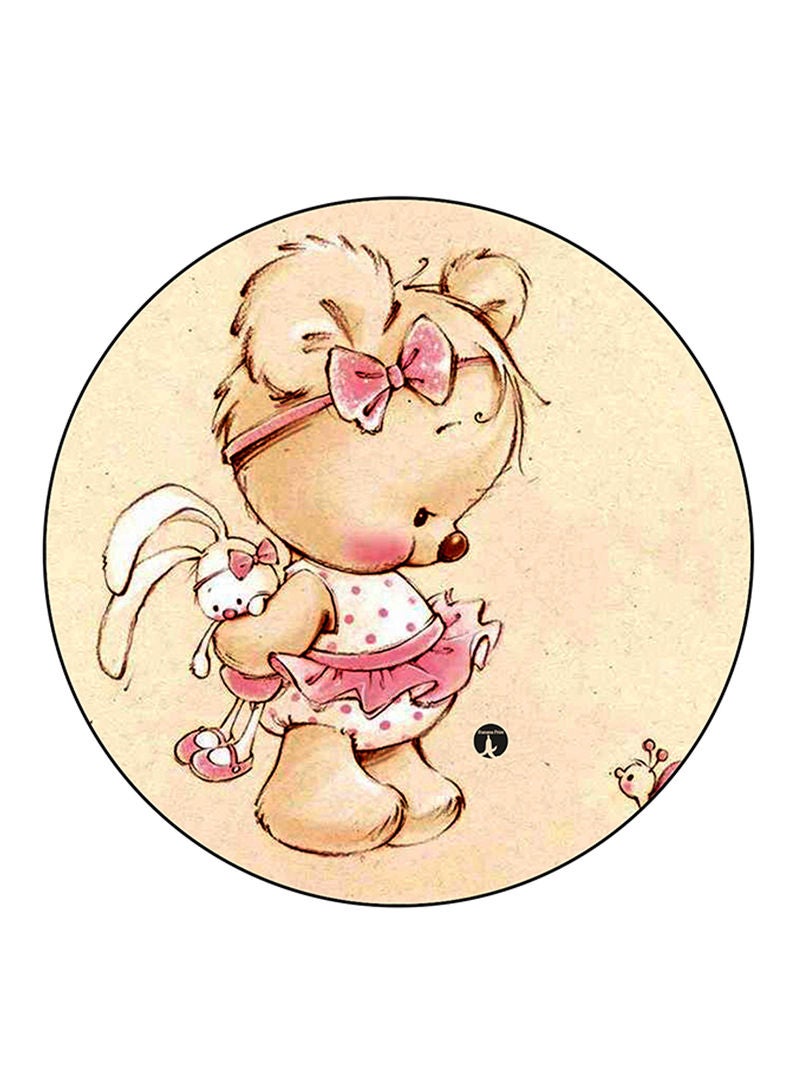 RKN Bear Printed Mouse Pad Multicolour