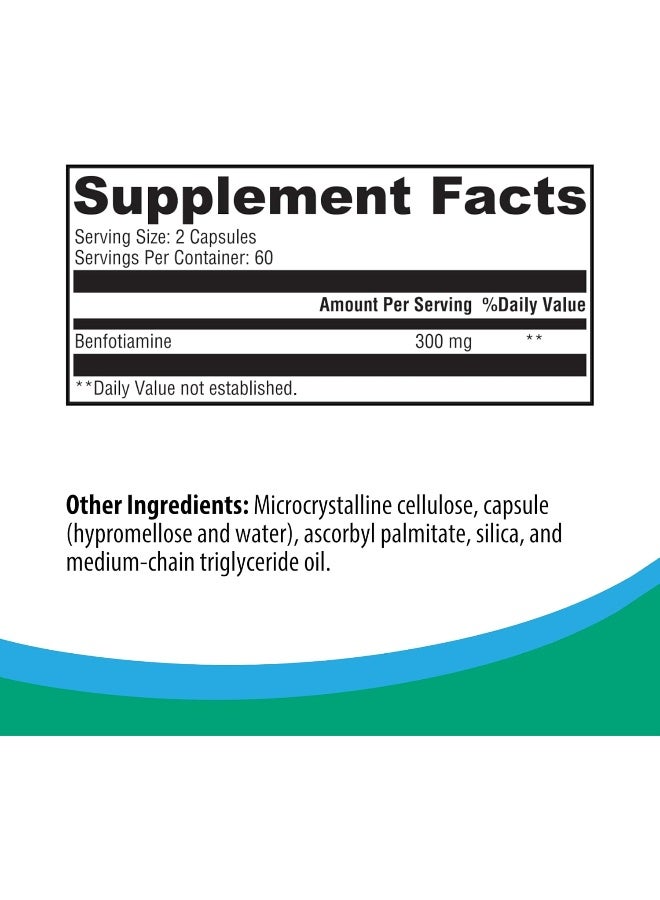 Rootcology By Dr. Izabella Wentz | Benfotiamine | 300Mg Benfotiamine Form Of Thiamine (Vitamin B1) | 120 Capsules - Image 2